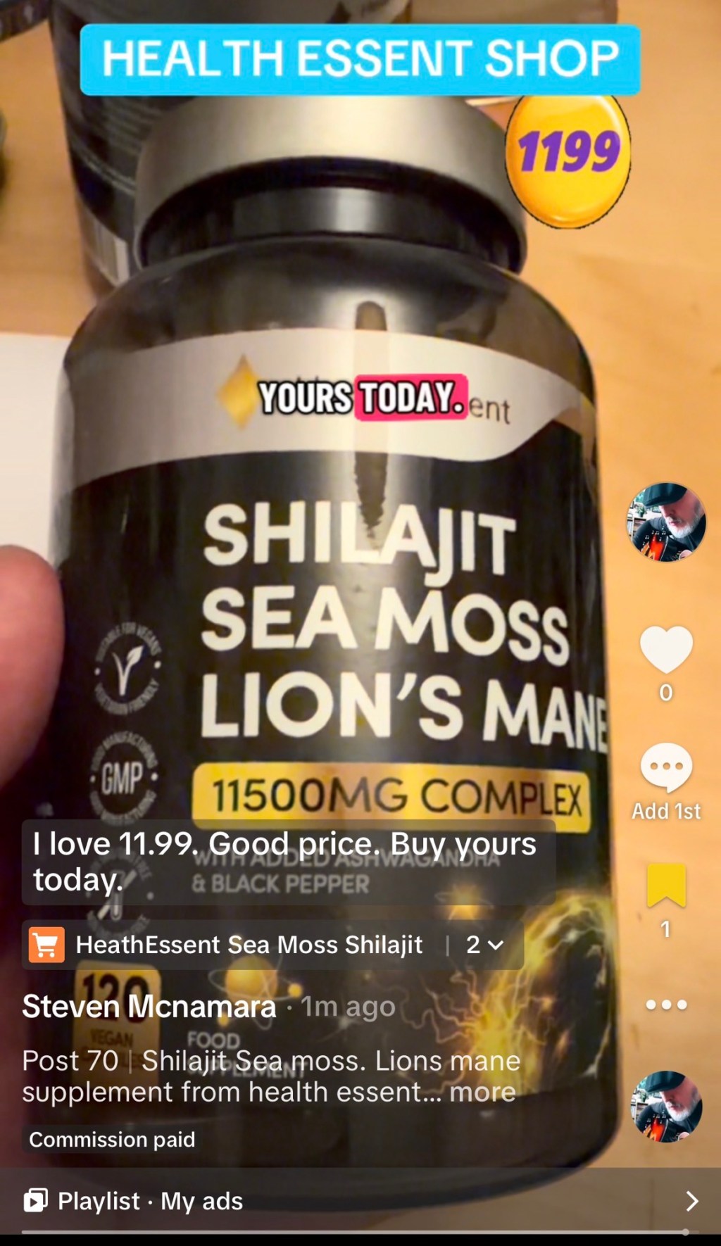 Shilajit lions mane sea moss tablets on Tik tok&nbsp;shop