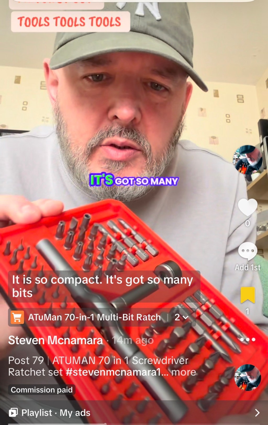 Atuman 70 in 1. Screwdriver Ratchet set.  On Tik tok&nbsp;shop