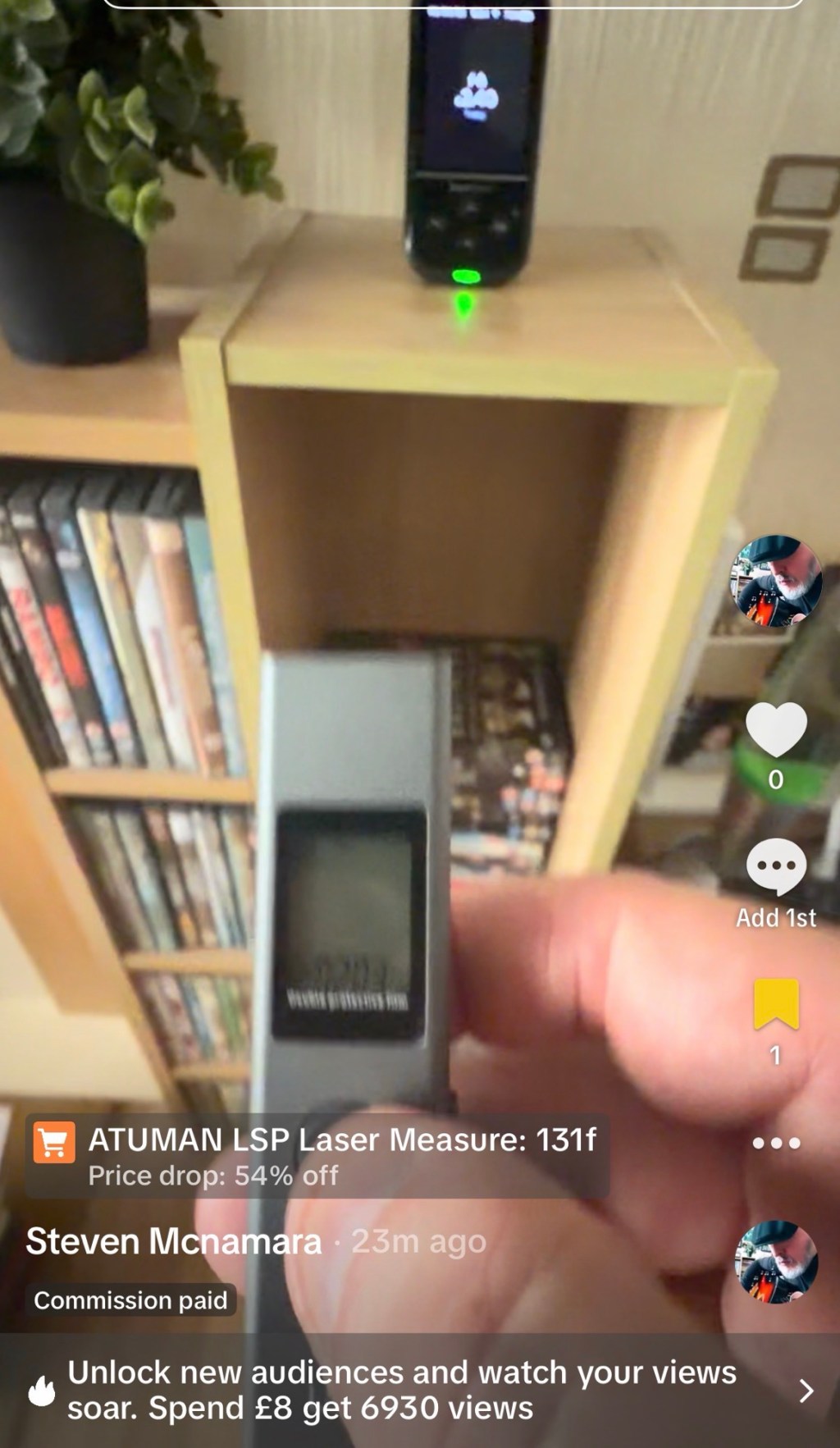 Laser range finder measure&nbsp;magic.
